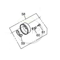 CORPS SUPPORT STARTER SOUFFLEUR ZENOAH KOMATSU T4012-82401 - T401282401