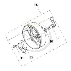 CORPS SUPPORT STARTER SOUFFLEUR ZENOAH KOMATSU T4012-82401 - T401282401