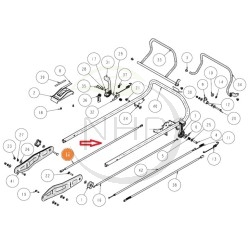 Câble changement vitesse transmission hydrostatique tondeuse Orec GRH535 PRO, 027671500, 0276-71500