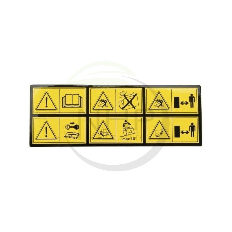 6 PICTOGRAPHS WARNING LABEL - 14361553/0 - 114361553/1 - GGP - CASTELGARDEN - STIGA