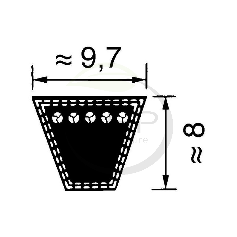 Courroie de traction tondeuse EUROSYSTEMS 261005209