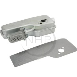 Echappement tondeuse GGP, CASTELGARDEN, STIGA, ALPINA , MOUNTFIELD 1136-1672-01, 118550031/1, 118550031/0