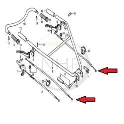 CABLE DE DECLABOTAGE MOTOCULTEUR HONDA F800 - 54720-728-680 - 54720728680 -54720 728 680