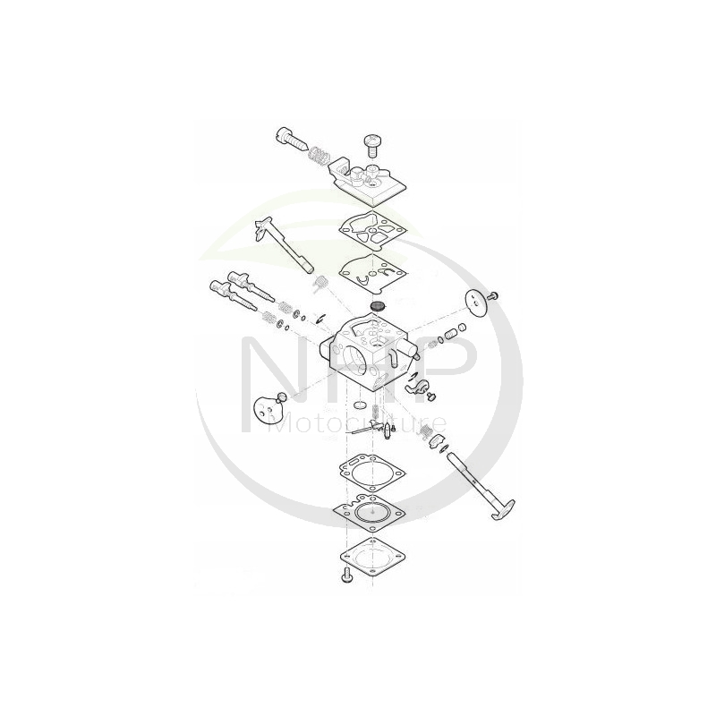 Carburateur tronçonneuse GGP, CASTELGARDEN, STIGA, ALPINA , MOUNTFIELD 118804351/0, 118804351/1