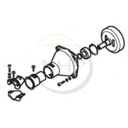 ﻿Ensemble transmission débroussailleuse GGP, CASTELGARDEN, STIGA, ALPINA, MOUNTFIELD, BESTGREEN 183785003/0