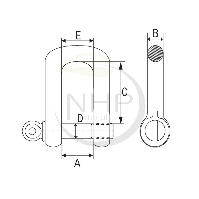 MANILLE POUR CHAINE AXE DIAMETRE 10 MM