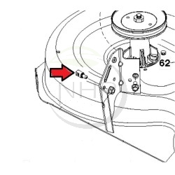 GOUJON SUPPORT PLATEAU DE COUPE TONDEUSE HUSQVARNA - MC CULLOCH - 532195161 - 532 19 51-61 - 532-19-51-61
