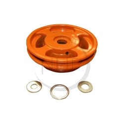 Tête de débroussailleuse en aluminium avec bagues de réduction