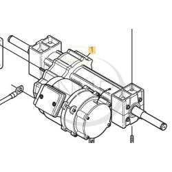 BOITIER TRANSMISSION STIGA MIRAGE 1137-0258-01 - 1137025801