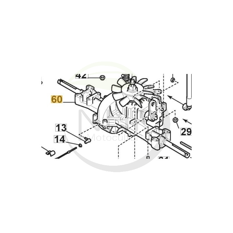 TRANSAXLE K574F - 1137-0125-01 - GGP - CASTELGARDEN - STIGA