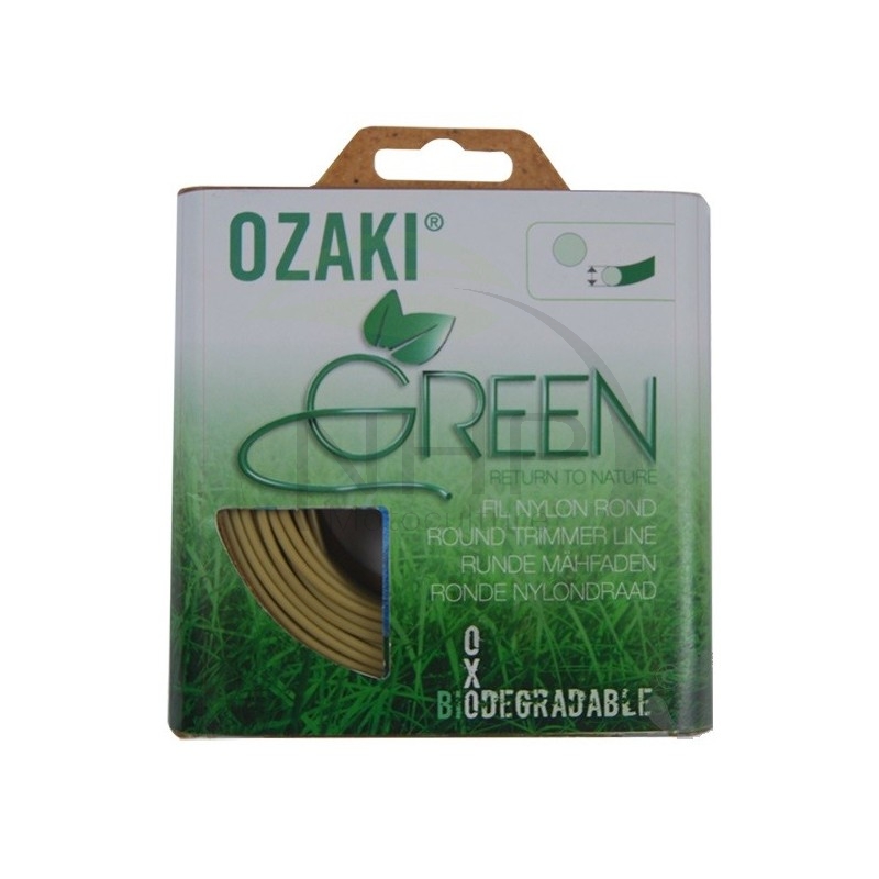 Fil nylon oxo-biodégradable OZAKI GREEN, diamètre 3mm, longueur 10m