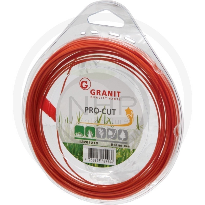 Fil nylon débroussailleuse étoilé 2,4mm, coque 90m