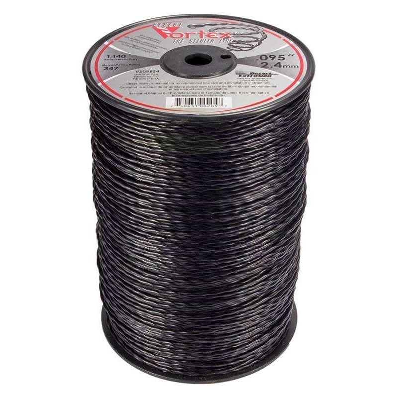 Fil nylon débroussailleuse VORTEX, diamètre 2.4mm, 347 mètres