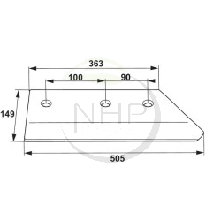 Soc à barre gauche brabant, charrue Grégoire et besson, 172613