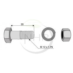 Boulon tondo broyeur DELMORINO 40100010