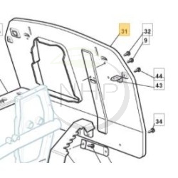 PLAQUE ARRIERE  EL 63 - 1136-1090-01 - 384545061/0 - GGP - CASTELGARDEN - STIGA