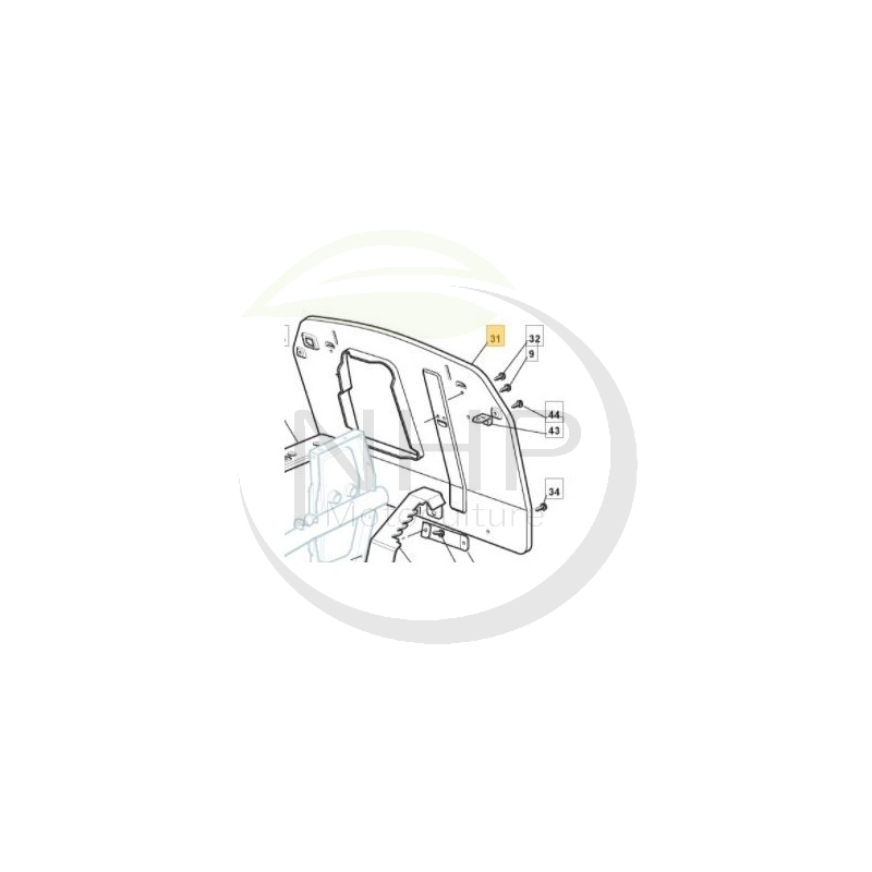 PLAQUE ARRIERE  EL 63 - 1136-1090-01 - 384545061/0 - GGP - CASTELGARDEN - STIGA