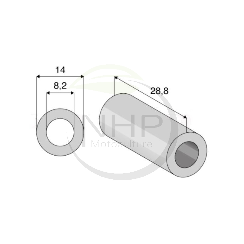 Bague, entretoise, douille, couteau tondo broyeur Muratori MT20, 31042800