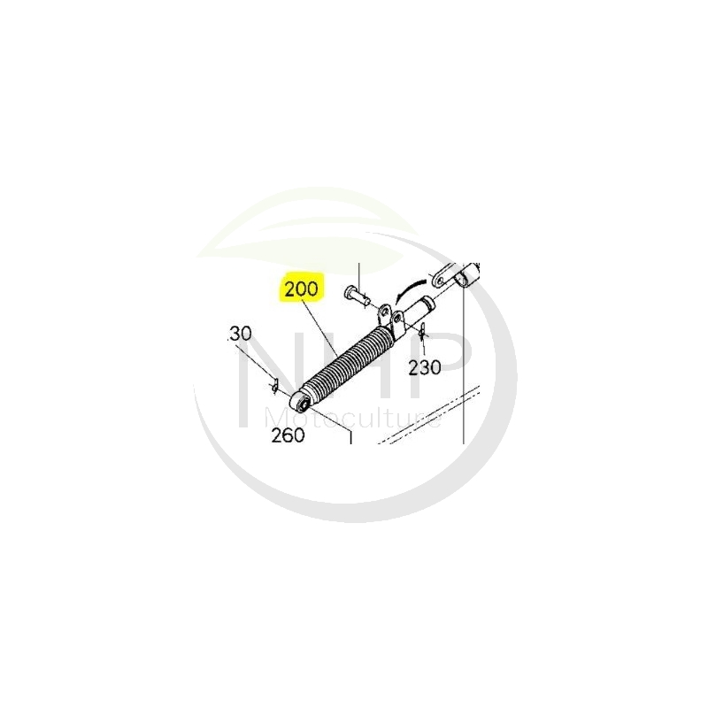 VERIN PNEUMATIQUE KUBOTA K2651-42150 - K265142150