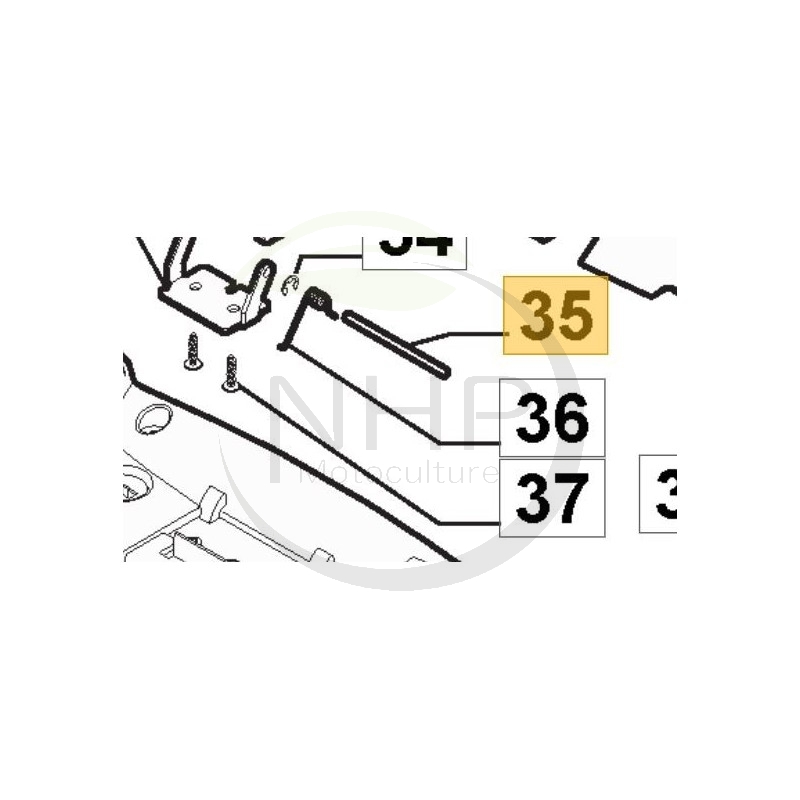 HANDLE BONNET PIN PFM - 137510300/0 - GGP - CASTELGARDEN - STIGA