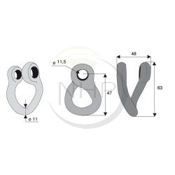 MANILLE VRILLEE COUTEAU FLEAU BROYEUR ACCOTEMENT SMA - NOREMAT - ROUSSEAU - NICOLAS - SUIRE