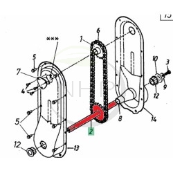 ARBRE DE TRANSMISSION TONDEUSE MTD 613-0007 - 6130007