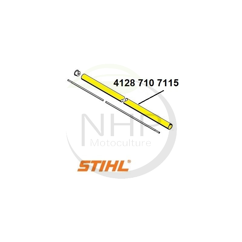 Tube de transmission débroussailleuse STIHL 4128 710 7115, 4128-710-7115, 41287107115, 4128 710 7117, 4128-710-7117, 41287107117