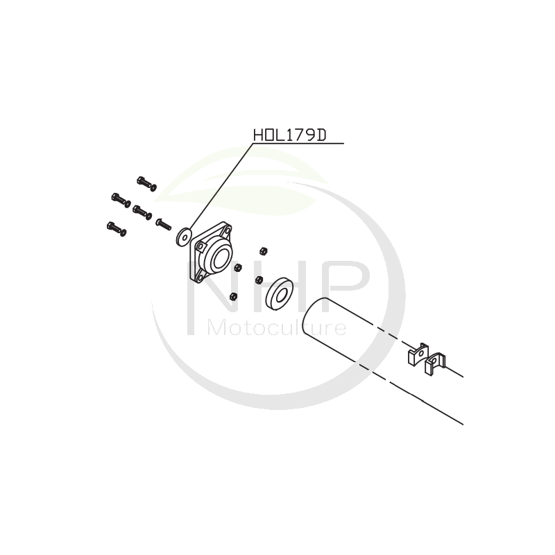 Rondelle de blocage gauche palier BROYEUR DELMORINO HOL179D
