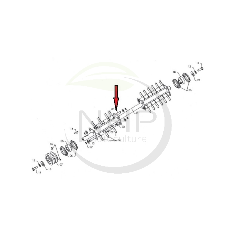 Axe couteau mobile scarificateur DORI 600 PRO 2016259