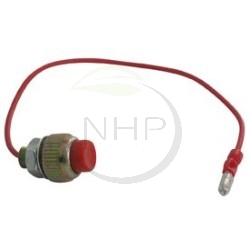 Bouton d'arrêt, contacteur poussoir de masse à visser pour mise à l'arrêt du Moteur