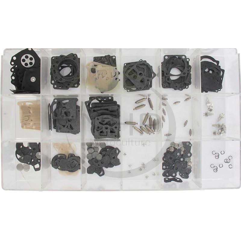 Coffret de membranes, joints, pointeaux, tamis pour carburateurs WALBRO WA, WT, WAT