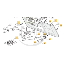 Sachet visserie plaque arrière tracteur tondeuse GGP, CASTELGARDEN, STIGA, ALPINA, MOUNTFIELD 382180146/0