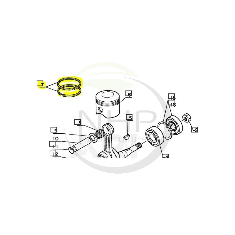 Segment ECHO, SHINDAIWA référence 10001100230