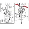 Paire de lame plate supérieur, coupe 126SA tondeuse GIANNI FERRARI référence 95220150000