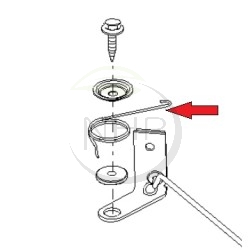Ressort de rappel de frein 532 19 84-10, 5321984-10, 532198410, 198410