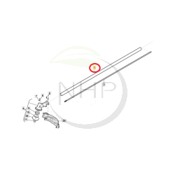Tube aluminium de transmission pour débroussailleuse STIGA, GGP référence 118805091/0, 1188050910 de diamètre 30 mm