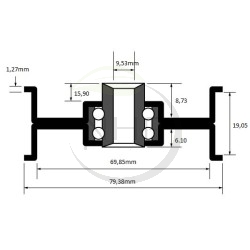 Poulie MTD 756-0225, 7560225, 956-0225, 756-0225
