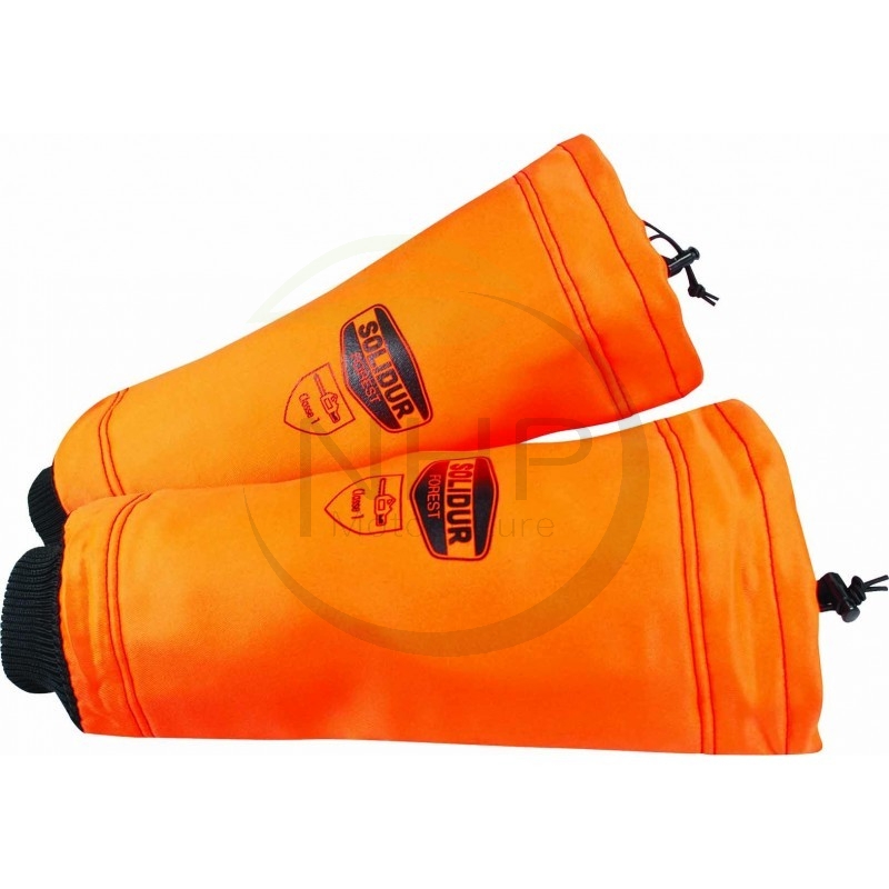 Manchettes de protection tronçonneuse orange, classe 1