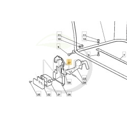 Couvercle micro sécurité de bac GGP, CASTELGARDEN, STIGA, 1136-0283-01, 125600048/0