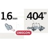 Rouleau de chaîne tronçonneuse OREGON 27X100R, pas .404", jauge .063, 1.60 mm, 1484 maillons, 1484 entraineurs