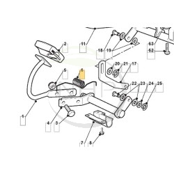 Ressort de rappel pédale tracteur tondeuse, GGP, CASTELGARDEN, STIGA, 125430246/0, 125430246/1, 1254302460, 1254302461