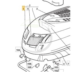 Lentille de phare droit GGP, CASTELGARDEN, STIGA, 1136-1135-01, 25410860/0, 125410860/0, 1136113501, 254108600, 1254108600