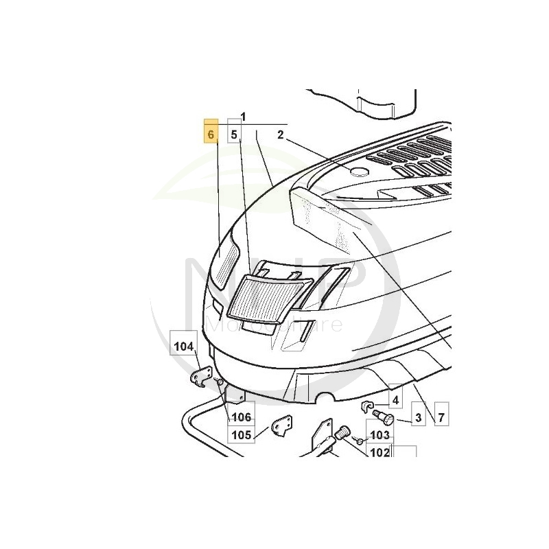Lentille de phare droit GGP, CASTELGARDEN, STIGA, 1136-1135-01, 25410860/0, 125410860/0, 1136113501, 254108600, 1254108600