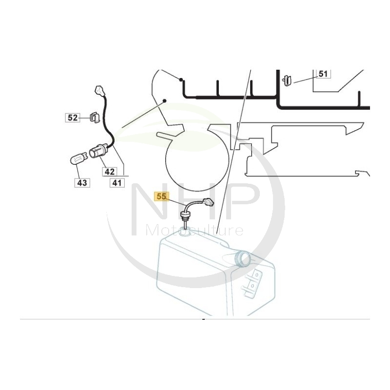Jauge à essence tracteur tondeuse GGP, CASTELGARDEN, STIGA, 1136-0883-01, 125290000/0, 1136088301, 1252900000