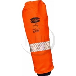 Manchettes de protection tronçonneuse orange, classe 1, INFINITY