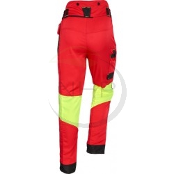 Pantalon de protection tronçonneuse FELIN Rouge, version courte -7cm
