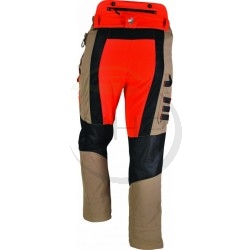 Pantalon de protection tronçonneuse SOFRESH Marron, version longue +7cm
