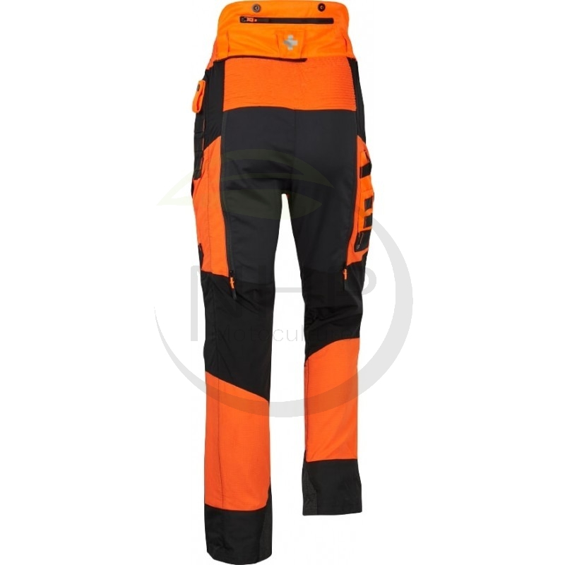 Pantalon de protection tronçonneuse INFINITY, Orange et Noir