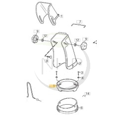 Support goulotte fraise à neige GGP, CASTELGARDEN, STIGA 1811-2774-01, 1811277401