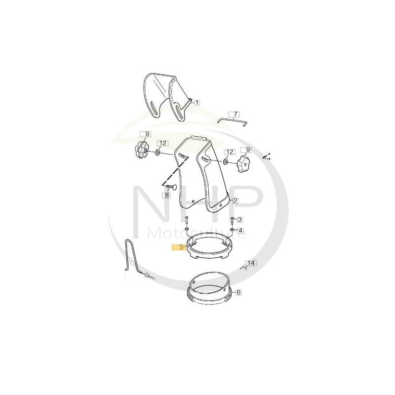 Support goulotte fraise à neige GGP, CASTELGARDEN, STIGA 1811-2774-01, 1811277401